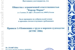 Сертификат КТМС 2006